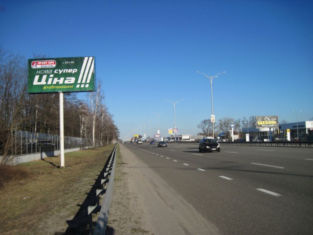 Щит 6x3,  Бориспільське шосе в м.Бориспіль (29+200,за комплексом Kidev), в напрямку м.Бориспіль