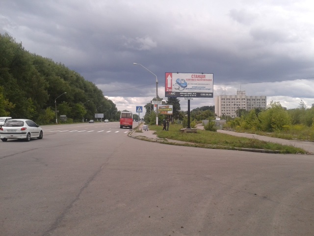 Щит 6x3,  Київське шосе, 141 (АЗС "ANP", автосервіс "Deiv Express", Інститут сільського господарства Полісся), в напрямку центра міста