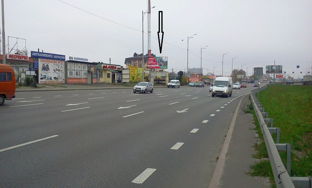 Щит 6x3,  Кільцева дорога, навпроти Зодчих вул., (ТЦ "Апрель"), в напрямку Перемоги просп.