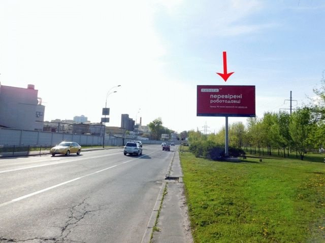 Щит 6x3,  Грінченка М. вул., 16-й від Протасового Яру, в центр