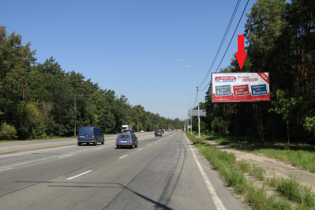 Щит 6x3,  Міська вул. (АЗС "ОККО"), в напрямку Велика Кільцева дорога, Пуща -Водиця