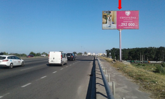 Щит 6x3,  Кільцева дорога, Жулянський шляхопровід, в напрямку Одеської пл.