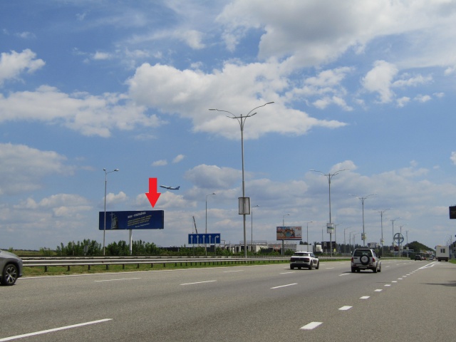 Щит 6x3,  Бориспільське шосе в м.Борисполь (32+030, біля з'їзду на заправку Shell), правий