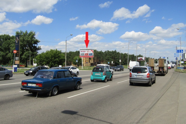 Щит 6x3,  Братиславська вул.7б (АЗС "WOG", АЗС "Shell"), в напрямку просп.Ватутіна