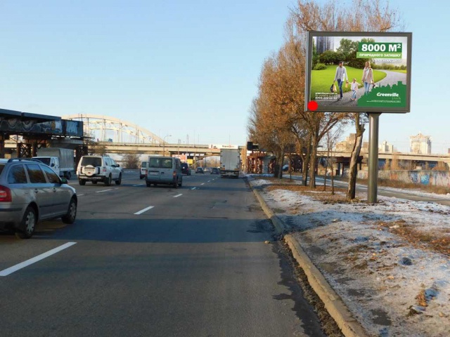Скролл 3.14x2.3,  Дніпровська набережна, в напрямку Патона міст