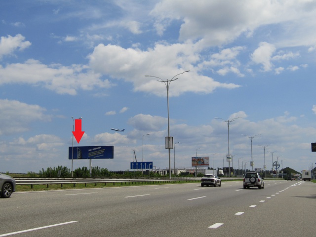 Щит 6x3,  Бориспільське шосе в м.Бориспіль (32+030, біля з'їзду на заправку Shell), лівий