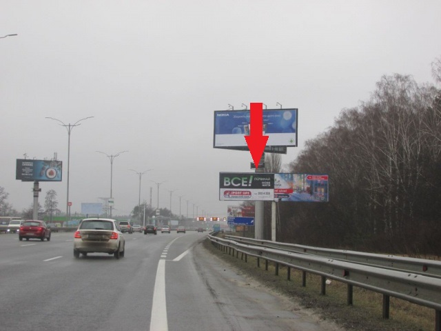 Щит 6x3,  Бориспільське шосе в м.Київ (26+100, 200м до зупинки с.Чубинське), лівий