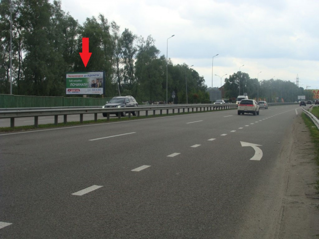 Щит 6x3,  Новообухівська траса (Дніпровське шосе), перед АЗС "БРСМ", в м. Київ, 7км+100м
