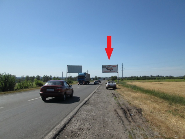 Щит 6x3,  Кільцева дорога(траса М-03км 13+440 права) в'їзд на пр. Гагаріна, в напрямку міста з пгт Безлюдівка